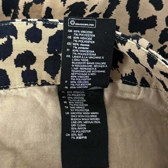 & OTHER STORIES Leopard Print High Rise Pleated Waist Ankle Cropped Trousers‎ 6 - Picture 8 of 8